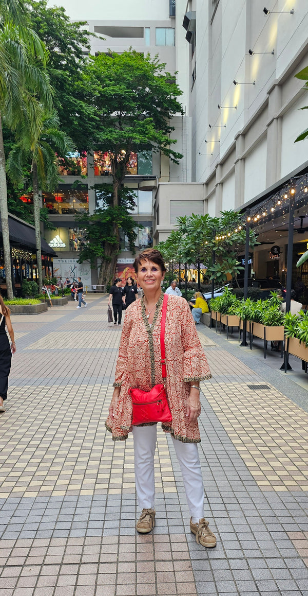 Dress with v- neck ,open front