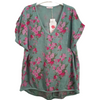 Floral linen T-shirt top