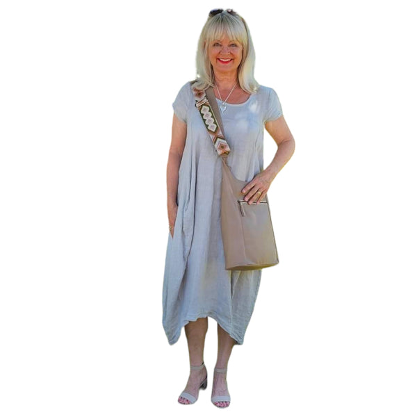 Linen dress short sleeve