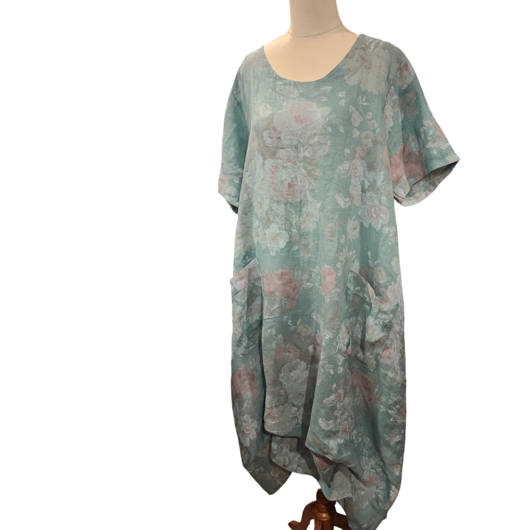 Primavera Miss Rose Sister Violet linen dress