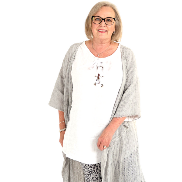 Raft tie top, linen