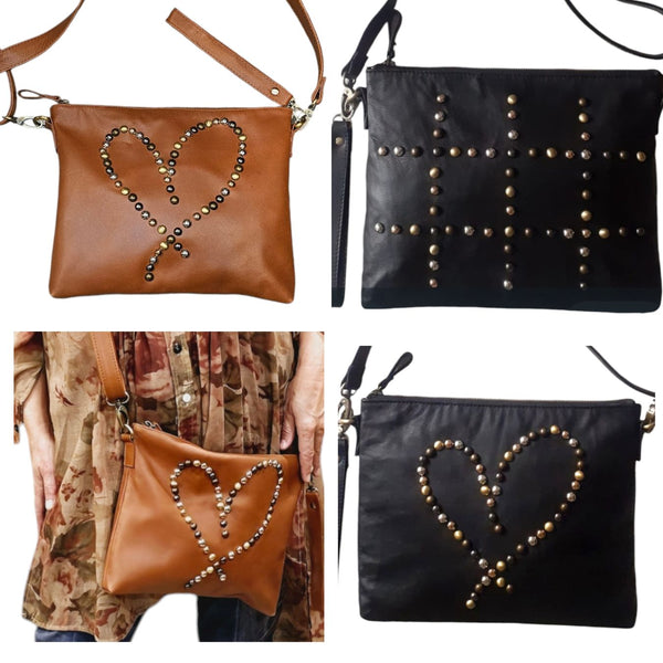 Hippo bag with funky metal studs