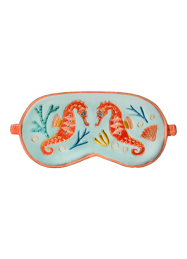 Lavender Eye Mask - Sparkling Seahorse - Aqua