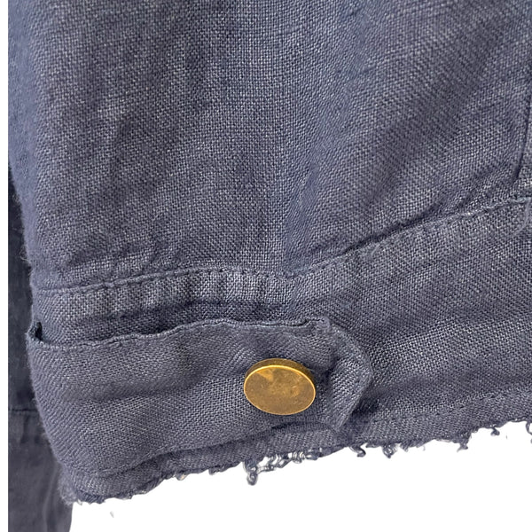 Frayed linen jacket Frederic