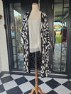 Zazzle Sequin Coat  /Black/White/ One Size