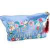 Powder Velvet Zip Pouch - Hello Gorgeous