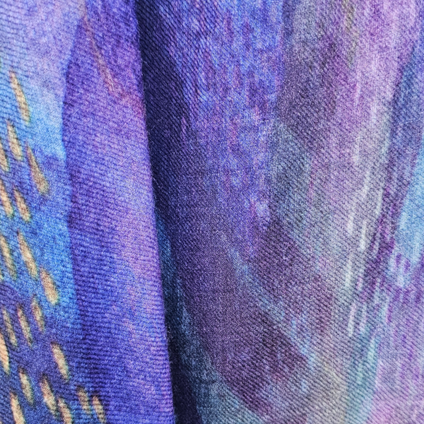 Purple Dreams Merino wool and silk  Cape