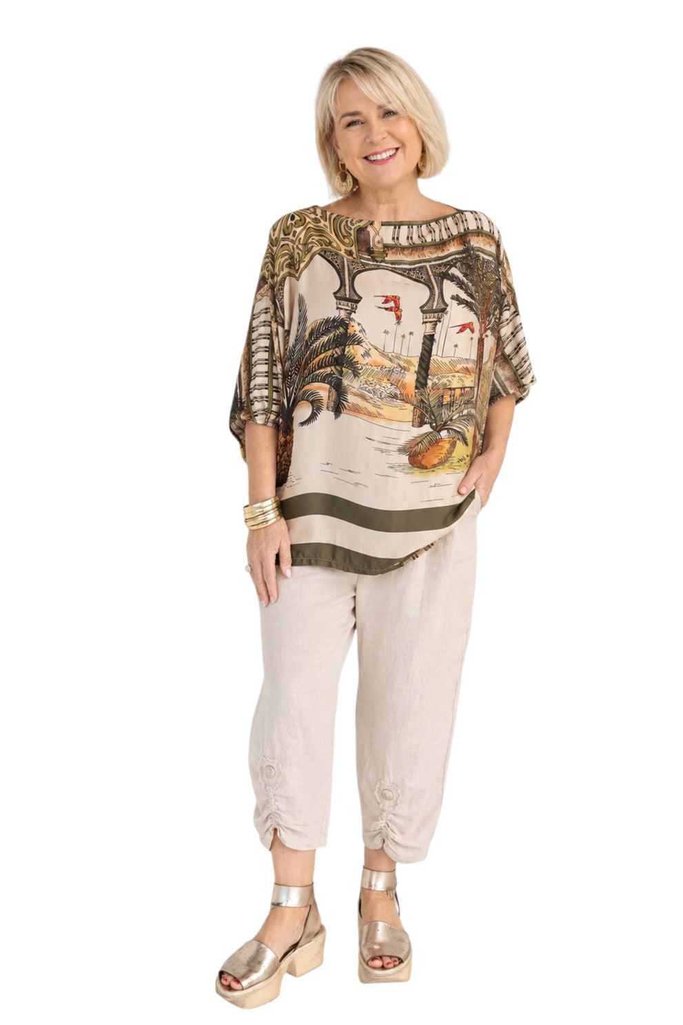 Palmosa Lacassa top/Brown