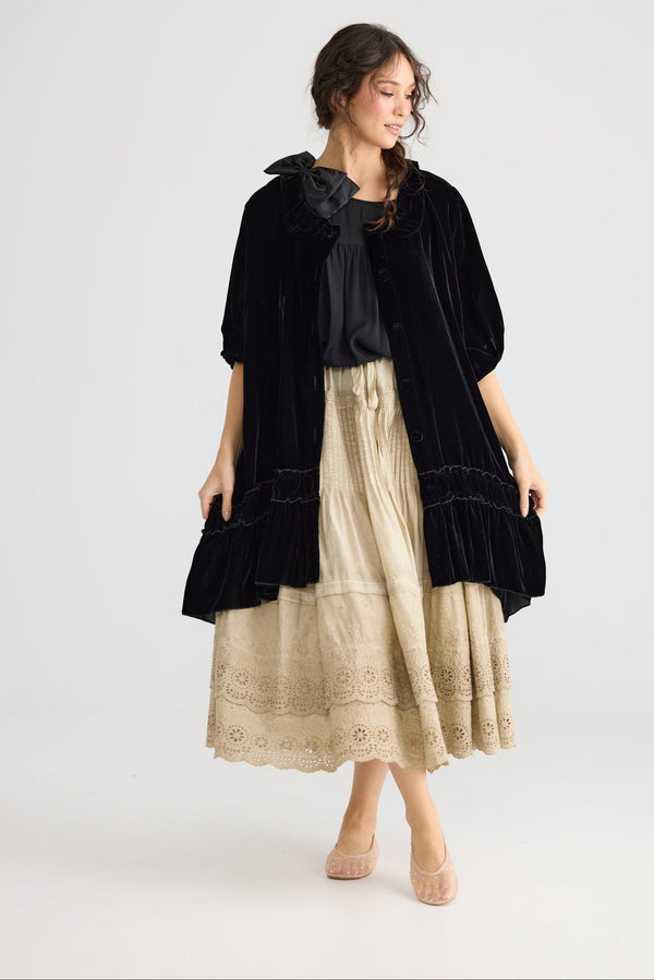 Velvet Coat Dress - Florentine Miss Rose Sister Violet