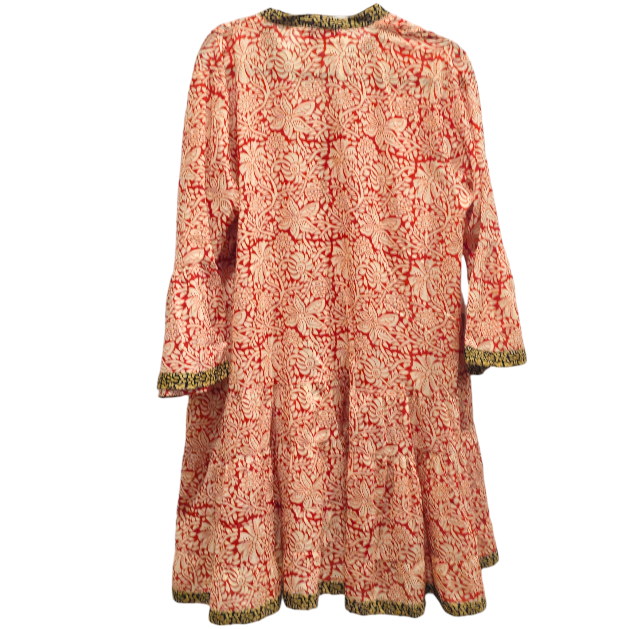 Dress with v- neck ,open front