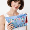 Powder Velvet Zip Pouch - Hello Gorgeous
