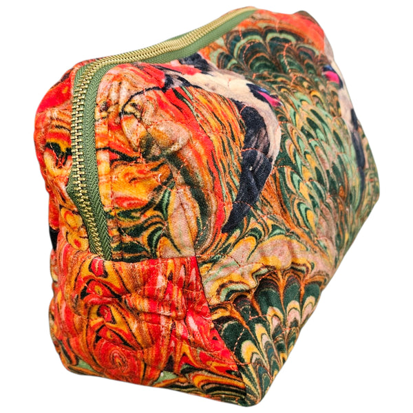Powder Quilted Washbag - Marbled Swallow