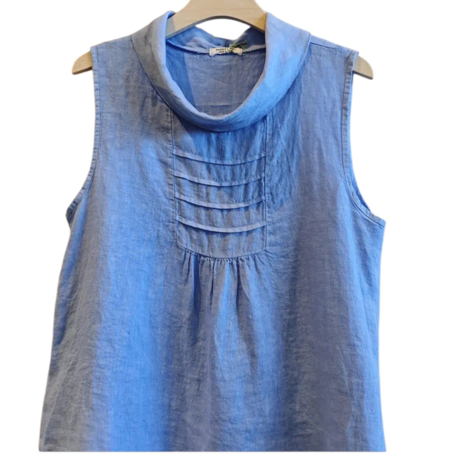 Sleeveless linen  Boatneck Blouse,Linen & More