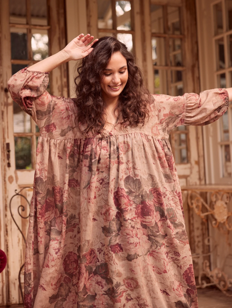 Arcadia Maxi dress, Antique Rose