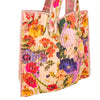 Powder Luxe Velvet Quilted Tote Bags - Cream Posy