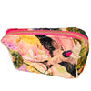 Powder ,Quilted Vanity Bag - Cream Posy