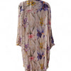 Floral print Mid lenght Shirt dress purple Iris