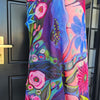 Midnight Bloom Kaleidoscope –Merino Wool  and Silk Scarf