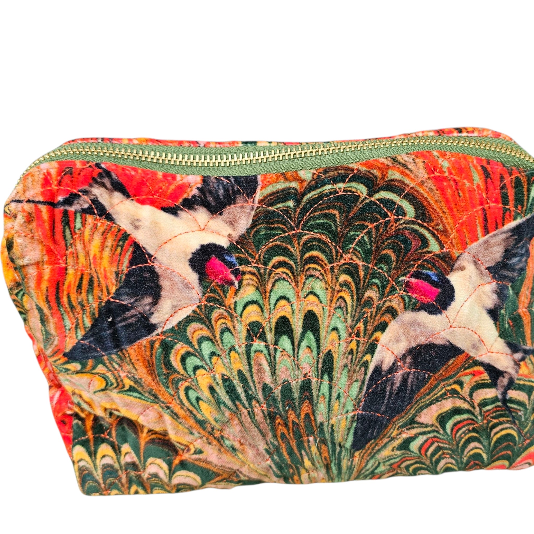 Powder Quilted Washbag - Marbled Swallow