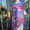 Midnight Bloom Kaleidoscope –Merino Wool  and Silk Scarf