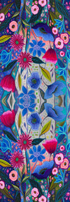 Midnight Bloom Kaleidoscope –Merino Wool  and Silk Scarf