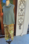 Sleeveless linen  Boatneck Blouse,Linen & More