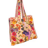 Powder Luxe Velvet Quilted Tote Bags - Cream Posy