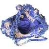 Powder Fringed Box Tote - China Blue Blooms