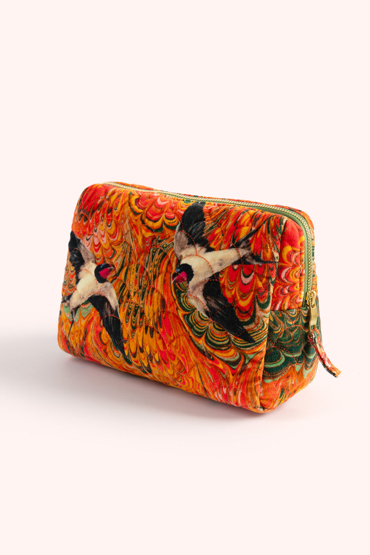Powder Quilted Washbag - Marbled Swallow