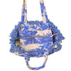 Powder Fringed Box Tote - China Blue Blooms