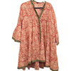Dress with v- neck ,open front