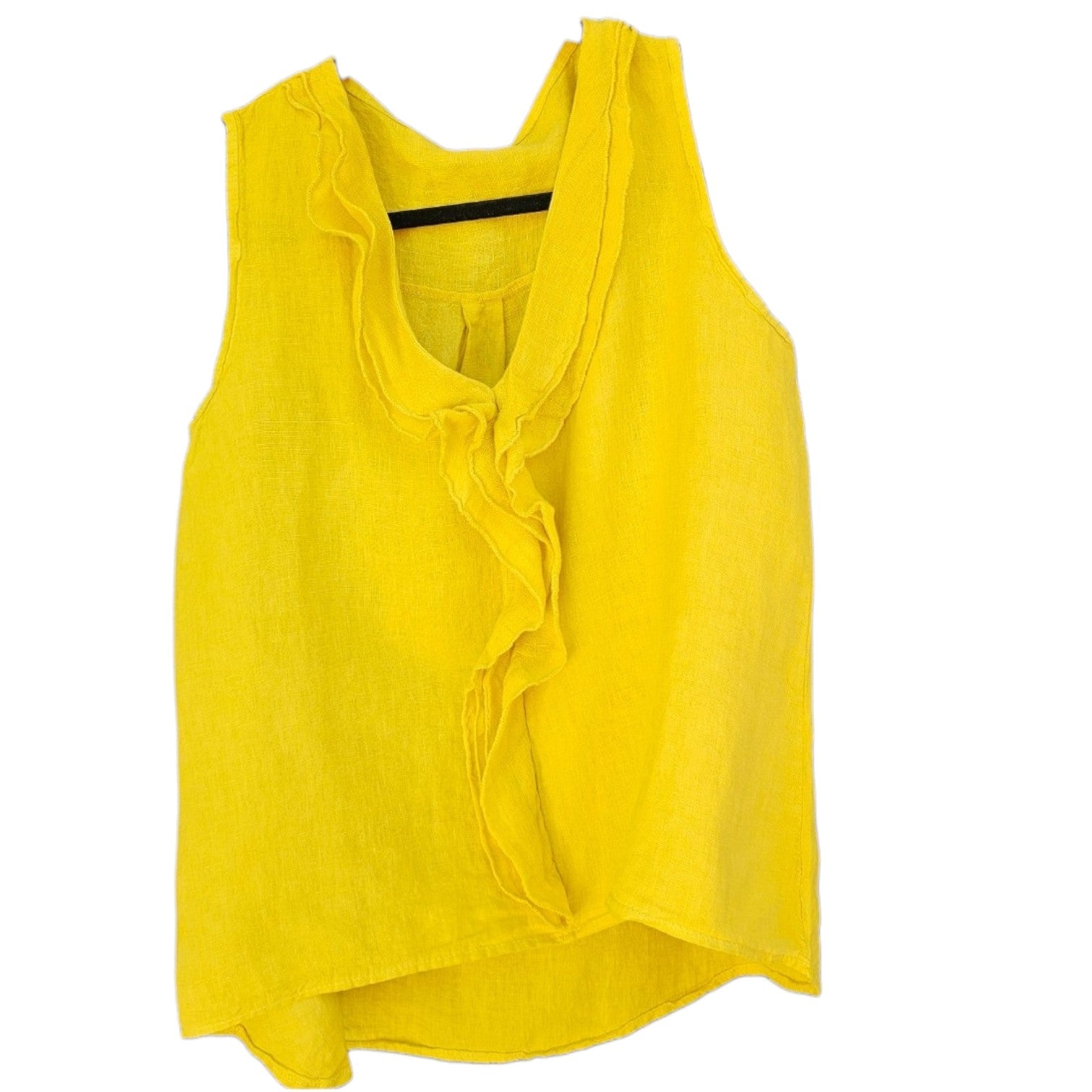Linen Ruffle T-Shirt Top