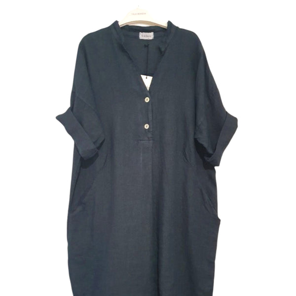 Oversized Linen shirt dress