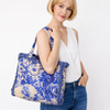 Powder Fringed Box Tote - China Blue Blooms