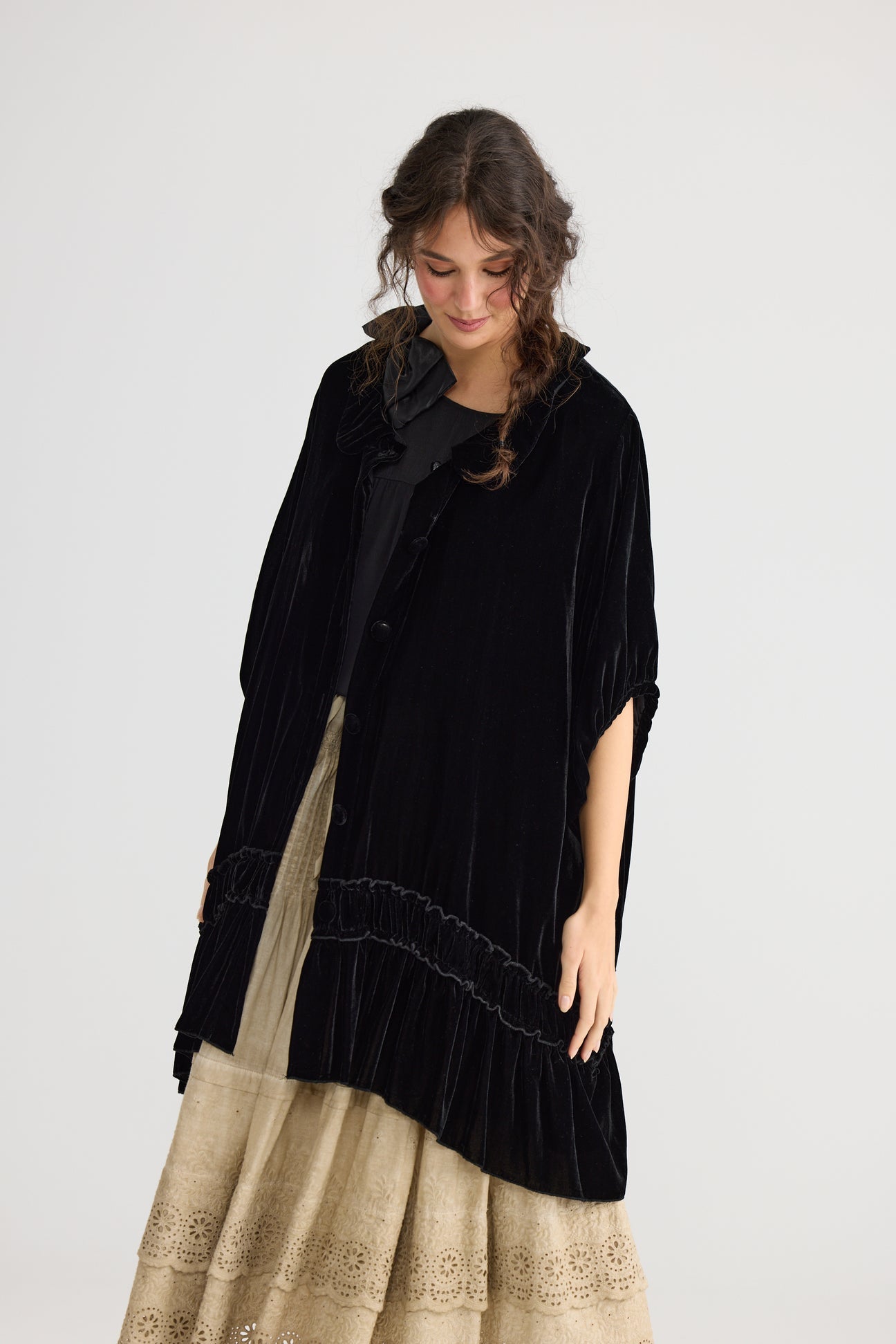 Velvet Coat Dress - Florentine Miss Rose Sister Violet