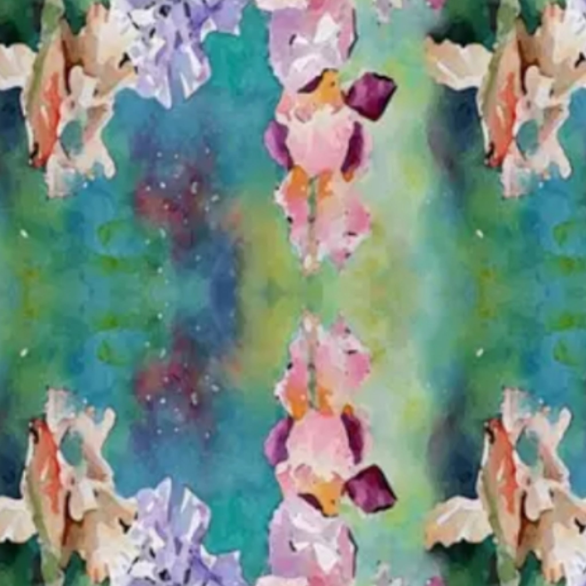 Kaftan floral silk
