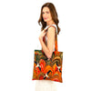 Powder Velvet Tote Bag - Marbled Swallows