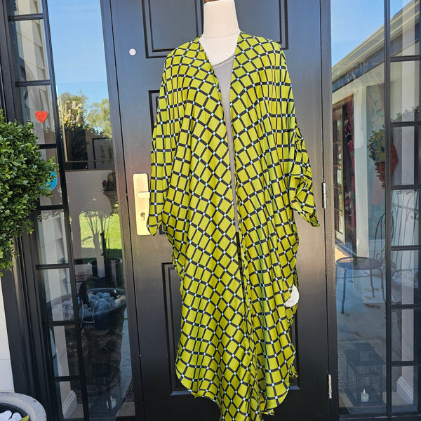 Long Slit Olive Kimono