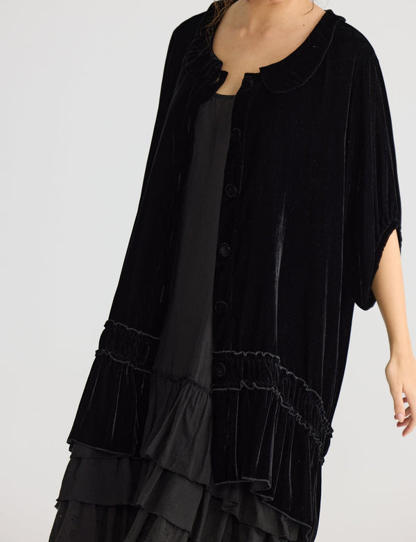 Velvet Coat Dress - Florentine Miss Rose Sister Violet