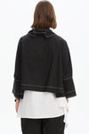 Funnel Neck Contrast Top