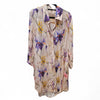 Floral print Mid lenght Shirt dress purple Iris