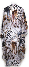 Leopard Animal Print Modal Kimono